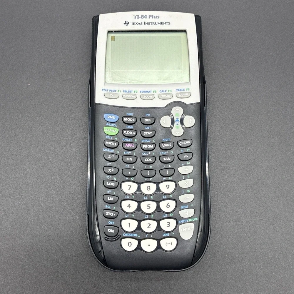 Texas Instruments TI-84 Plus Graphing Calculator w/ Cover Tested Battery Powered